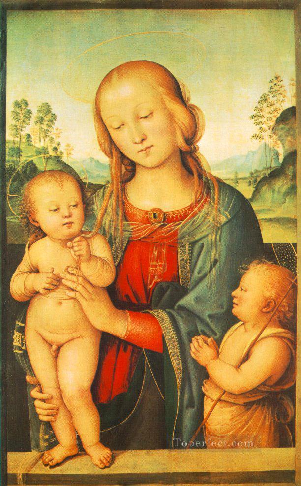 Madonna with Child and Little St John 1505 Renaissance Pietro Perugino Oil Paintings
